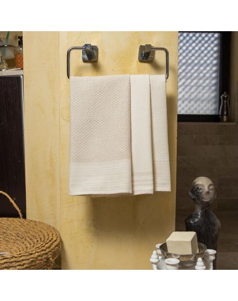 Lot de 3 Torchon en coton Mahdia lin - 45x70 cm