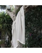 Fouta in cotone Hossegor taupe XXL - 200x200 cm