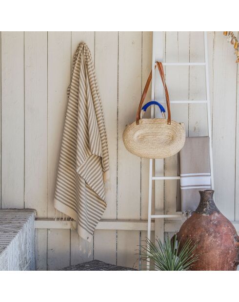 Fouta in cotone Hossegor taupe XXL - 200x200 cm