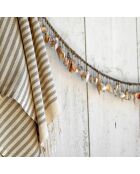 Fouta in cotone Hossegor taupe XXL - 200x200 cm