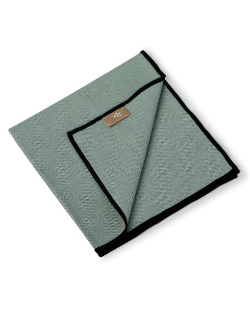 4 Jules Tischset aus Baumwollleinen Seladon grün/schwarz - 35x45 cm