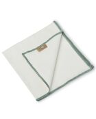 Set von 4 Jules Servietten aus Baumwollleinen weiß/celadongrün - 45x45 cm