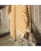 Hossegor mosterdgele XXL katoenen fouta - 200x200 cm