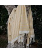 Hossegor mosterdgele XXL katoenen fouta - 200x200 cm