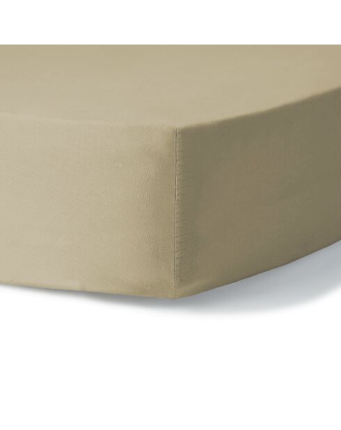 Drap housse en coton lavé Luna sable