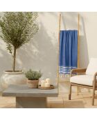 Newport Griechische blaue Baumwollfouta - 100x200 cm