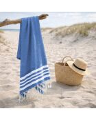 Newport Griechische blaue Baumwollfouta - 100x200 cm