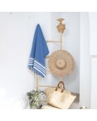 Newport Griechische blaue Baumwollfouta - 100x200 cm
