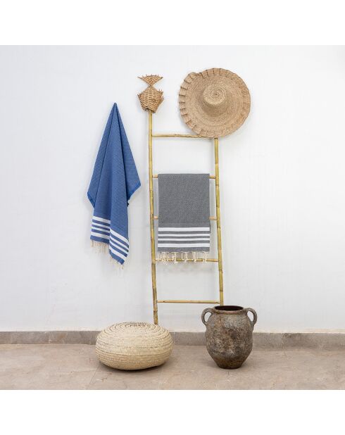 Newport Griechische blaue Baumwollfouta - 100x200 cm