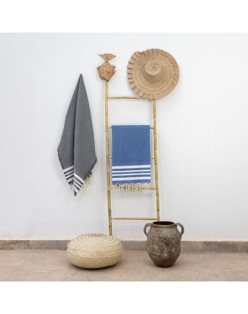 Newport Griechische blaue Baumwollfouta - 100x200 cm