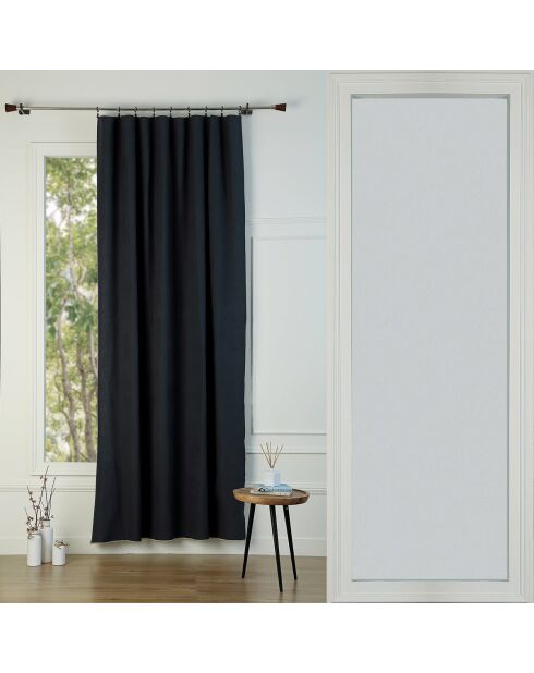 Leinenvorhang aus Baumwolle, 140 x 260 cm, Anthrazit/Sand