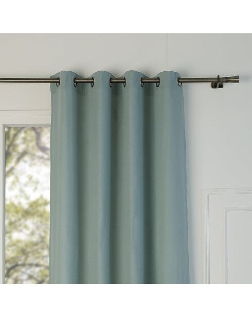 Verduisteringsgordijn met doorvoertules Paul washed linen celadon groen - 130x290 cm