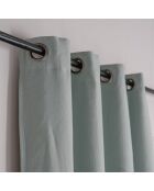 Verdunkelungsvorhang mit Ösen Paul aus gewaschenem Leinen, seladongrün, 130 x 290 cm