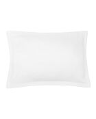 Lot de 2 Taies d'oreiller lin lavé Hortensia blanches