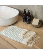 Set von 3 Hossegor Badefoutas aus Baumwolle aquagrün - 100x200+2 (40x60) cm
