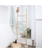 Set von 3 Hossegor Badefoutas aus Baumwolle aquagrün - 100x200+2 (40x60) cm