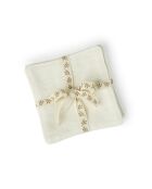 Untersetzer Louis aus Baumwolle, 10 x 10 cm, Weiß, 4 Stück