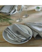 Lot de 4 serviettes de table lin lavé Paul naturelles - 45x45 cm
