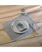 Lot de 4 serviettes de table lin lavé Paul naturelles - 45x45 cm