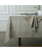 Lot de 4 serviettes de table lin lavé Paul naturelles - 45x45 cm