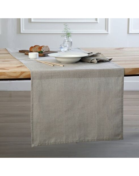 Lot de 4 serviettes de table lin lavé Paul naturelles - 45x45 cm