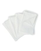 Lot de 4 serviettes de table gaze de coton Carla blanches - 40x40 cm