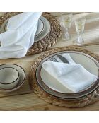 Lot de 4 serviettes de table gaze de coton Carla blanches - 40x40 cm