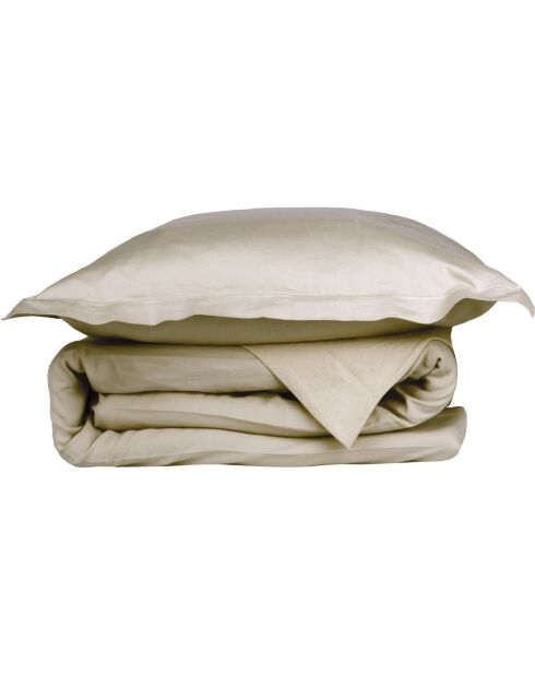 Parure de lit en satin de coton Julia latte