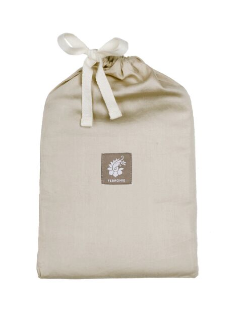 Parure de lit en satin de coton Julia latte