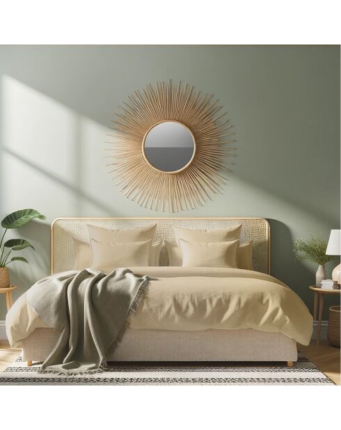 Parure de lit en satin de coton Julia latte
