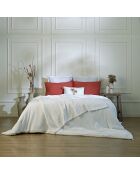 Lot de 2 Taies d'oreiller gaze de coton Carla rouge toscane