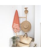 Newport Baumwollfouta korallenorange - 100x200 cm