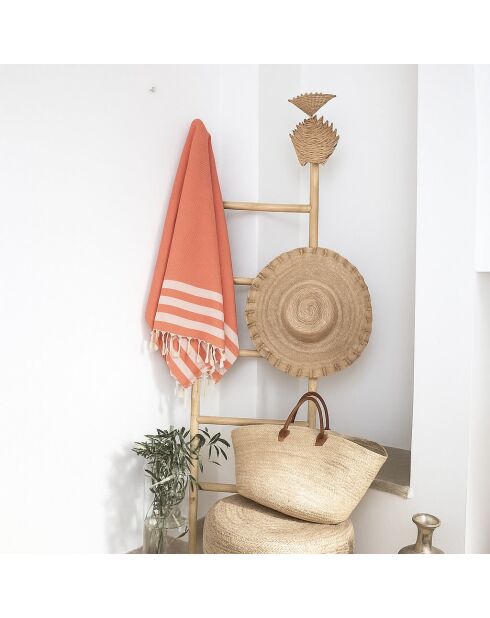 Newport Baumwollfouta korallenorange - 100x200 cm