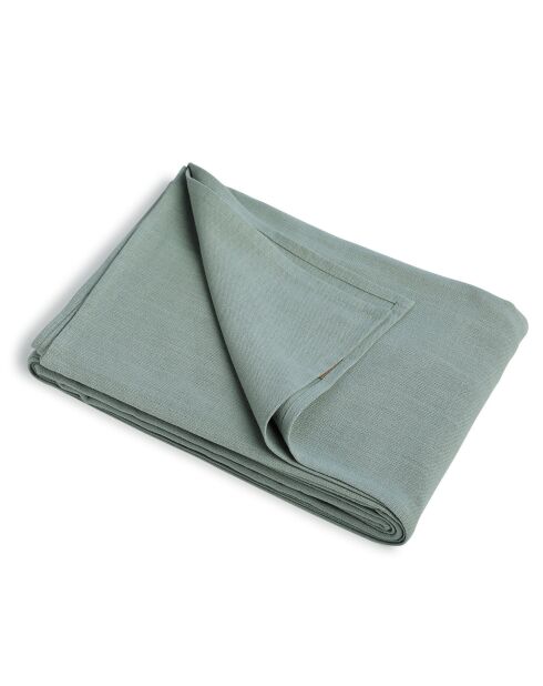 Mantel Louis de tela de algodón verde celadón - 150x250 cm