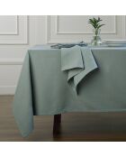 Mantel Louis de tela de algodón verde celadón - 150x250 cm