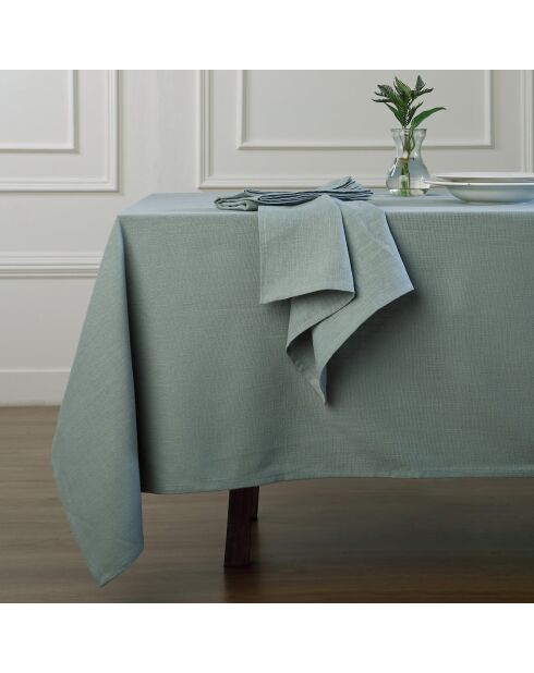 Mantel Louis de tela de algodón verde celadón - 150x250 cm