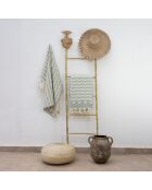 Cabana Aquagrüner Jacquard-Baumwoll-Fouta - 100x200 cm
