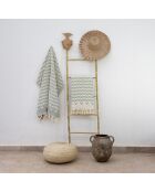 Cabana Aquagrüner Jacquard-Baumwoll-Fouta - 100x200 cm