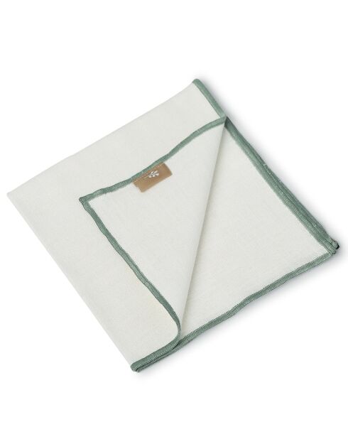 4 Jules Tischset aus Baumwollleinen weiß/seladongrün - 35x45 cm