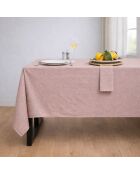 Mantel rojo Tomette y 4 servilletas de algodón Colette - 150x250 cm