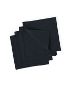 Lot de 4 serviettes de table lin lavé Paul fusain - 45x45 cm