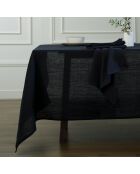 Lot de 4 serviettes de table lin lavé Paul fusain - 45x45 cm