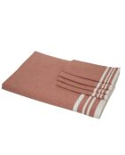 Mantel y 8 servilletas de algodón Mahdia rojo tomette