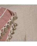 Baumwollplaid Amsterdam helltaupe