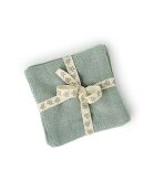 Lot de 4 Sous verres toile de coton Louis vert céladon - 10x10 cm