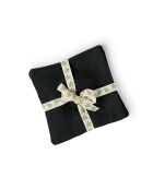 Untersetzer Louis aus Baumwollleinen, 10 x 10 cm, Anthrazit, 4 Stück