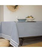 Mahdia blaue Jeanstischdecke aus Baumwolle und 8 Servietten