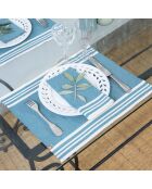4 Mahdia Tischset aus Baumwolle petrolblau - 35x50 cm