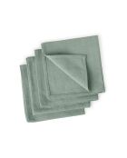 Lot de 4 serviettes de table toile de coton Louis vert céladon - 45x45 cm