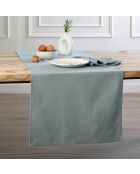 Lot de 4 serviettes de table toile de coton Louis vert céladon - 45x45 cm